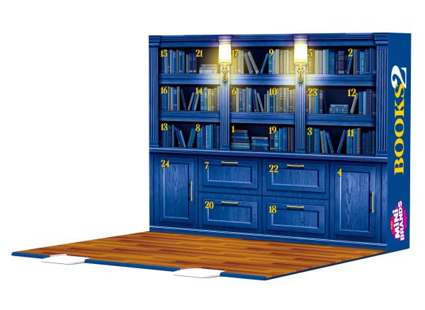 Miniature Book Advent Calendar - 24 Days Countdown with 18 Mini Books