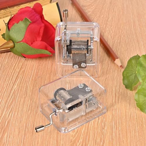 Acrylic Hand Crank Music Box - Fur Elise Miniature Musical Keepsake