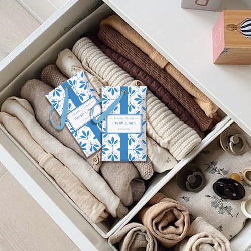 Linen Scented Sachets for Drawers and Closets, 14-Pack Home Fragrance Bags