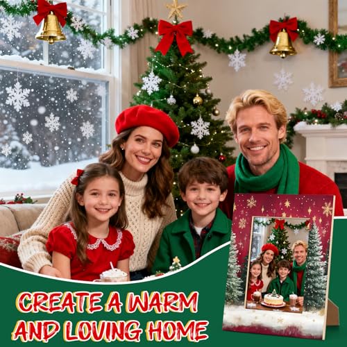 Cmizedevise Red 8x10 Christmas Tree Picture Frame – Wall & Tabletop Holiday Decor