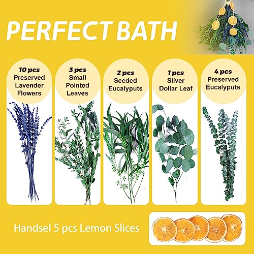 Natural Preserved Eucalyptus & Lavender Shower Bundle - 20 Pieces