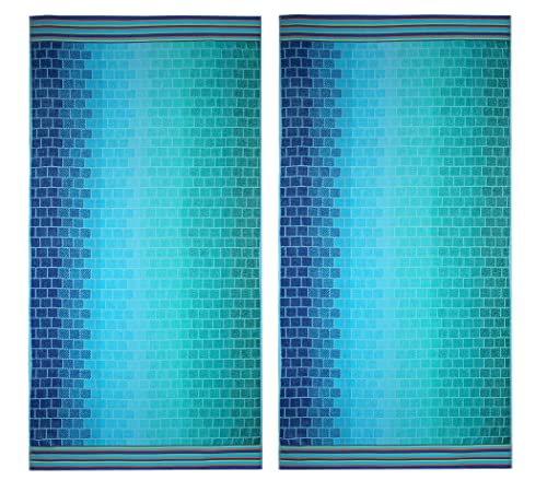Oversized XL Beach Towels 39 x 68 Inches, 2-Pack 100% Cotton Terry