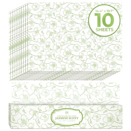 Large Lavender & Jasmine Drawer Liners - Scented Shelf & Dresser Protectors Bundle