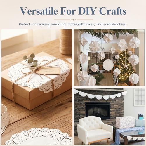 108-Piece Round Paper Doilies Set, Assorted Sizes 6.5, 8.5, and 10.5 Inch