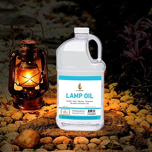 Liquid Paraffin Lamp Oil - 1 Gallon, Smokeless & Odorless Fuel, 2 Pack
