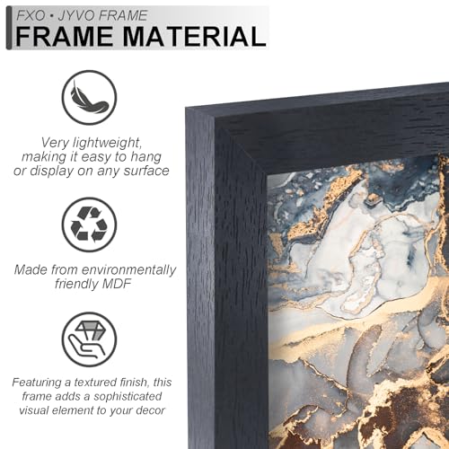 30x40 Inch Black Engineered Wood Picture Frame for Wall Hanging