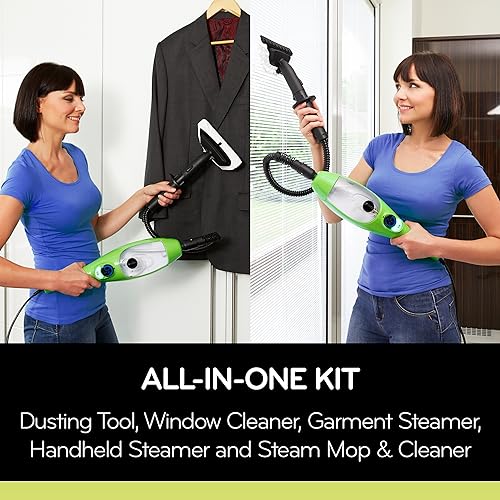 5-in-1 Steam Mop and Handheld Steam Cleaner with Specialty Attachments