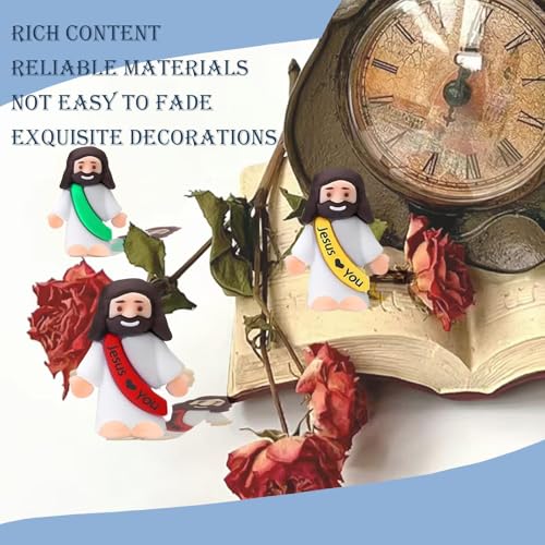 30 Pcs Mini Jesus Figurines - 1.4 Inch Tiny Easter Egg Stuffers & Gifts