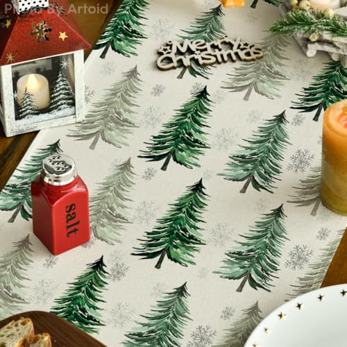 Artoid Mode 13 x 48 Inch Christmas Table Runner – Green