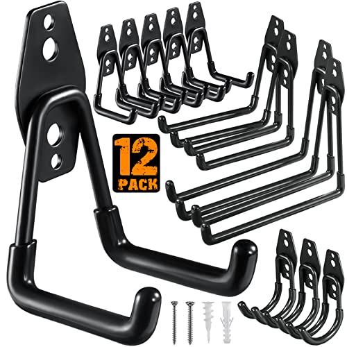 12-Pack Heavy Duty Garage Storage Hooks Wall Mount Utility Hangers