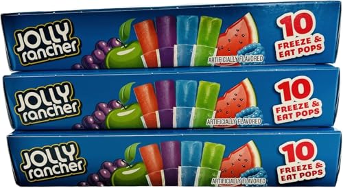 Jolly Rancher Freezer Pops Assorted Fruit Flavors 30 Count Pack