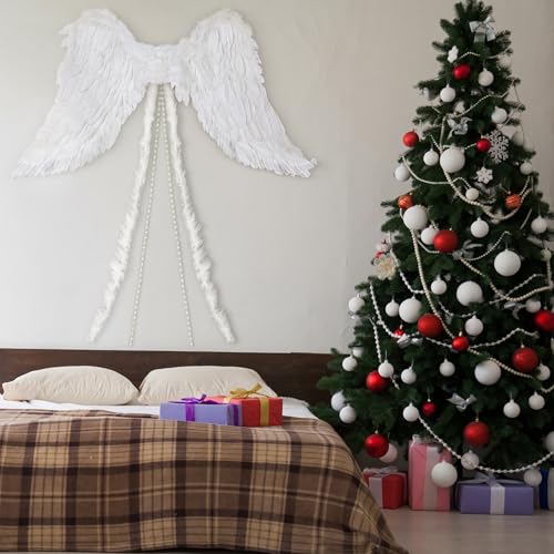Angel Wing Tree Topper with Pearls, 43
