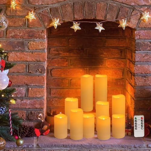 Kneeife Classic 24 Pack Flickering Flameless LED Candles Waterproof Remote Control, Warm White for Home & Holiday Decor