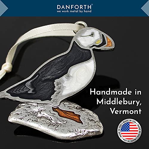 DANFORTH Puffin Bird Christmas Tree Ornament - Handcrafted Pewter Holiday Decor