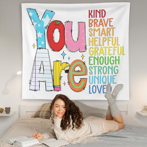 Kids Positive Affirmation Tapestry Wall Hanging - 50x60 Flannel Decor