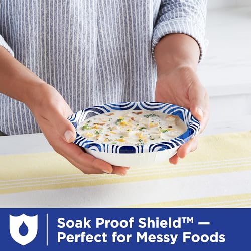 Dixie Ultra Large Paper Bowls, 20 Oz, 56 Count, Soak Proof, Microwave Safe