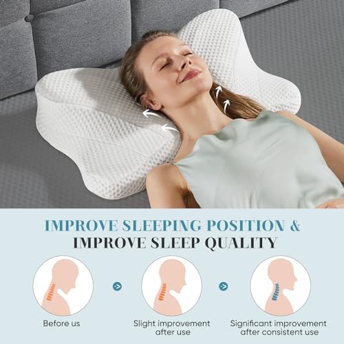 Ergonomic Memory Foam Cervical Pillow - Cooling Neck Support for Side Sleepers