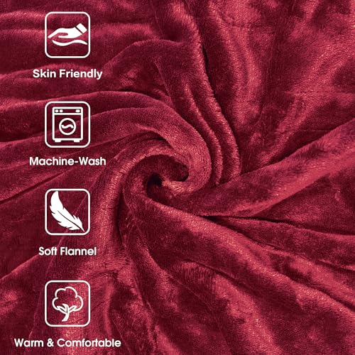 Electric Heated Blanket - Cozy Flannel Throw with Auto Off & Safety Features