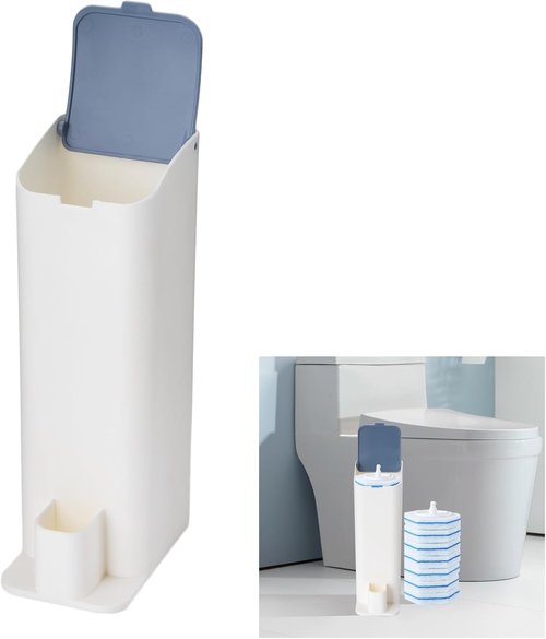 Clorox Toilet Wand Holder - Compatible & Convenient Storage Solution | White & Blue Design