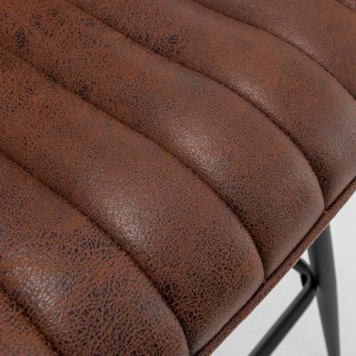 24-Inch Fabric Counter Height Bar Stools with Metal Legs, Set of 2