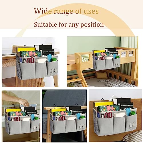 Canvas Bedside Caddy Hanging Storage Organizer for Dorm and Hospital Beds