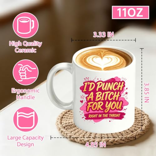 Funny Coffee Mug Christmas Birthday Gifts for Women Mom Best Friends - 11oz Punch