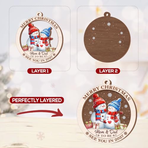 Mom and Dad to Be Christmas Ornament - New Parents Gift for Couples, Baby Announcement Keepsake