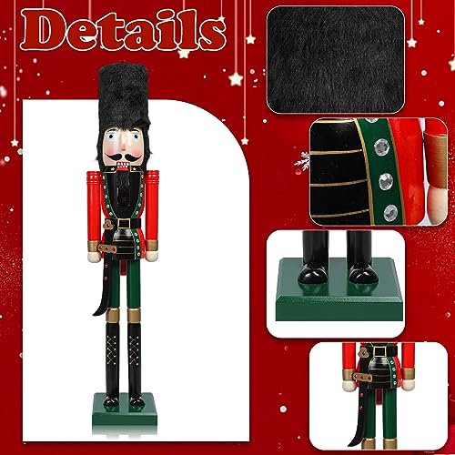 Liliful 4ft Large Nutcracker Outdoor Decoration – Wooden Life Size Christmas Soldier
