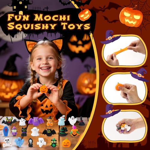24-Day Mochi Squishy Advent Calendar - Holiday Countdown Toy Set for Kids