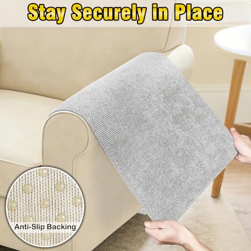 Waterproof Sofa Arm Covers Set of 2 - Anti-Slip Armrest Protectors
