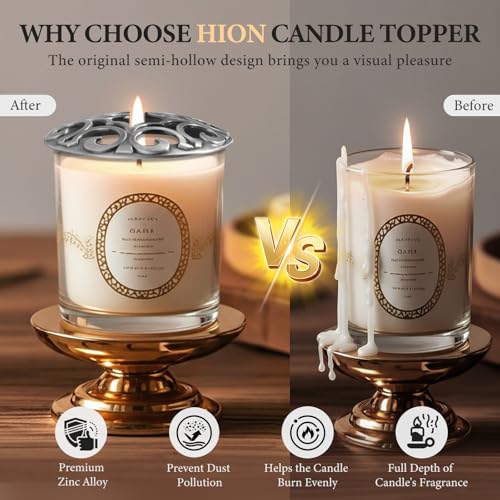Elegant Candle Topper for Even Burn - Reusable Zinc Alloy Cover