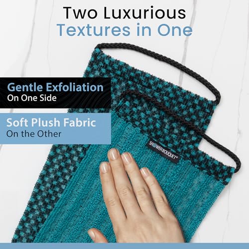 Charcoal Green Japanese Exfoliating Washcloth for Back & Body - Silver Ion Infused, 1 Count