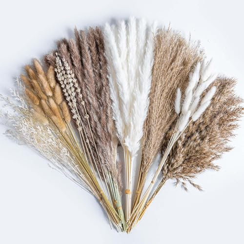 93-Piece Dried Pampas Grass Bouquet - Natural Boho Home & Wedding Decor