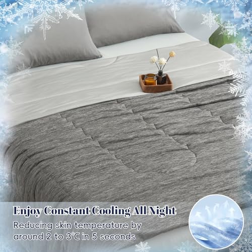 Cooling Blanket for Hot Sleepers - Soft Quilted Comforter