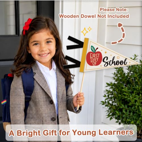 First Day of School Felt Pennant Flag Banner - Back to School Photo Prop