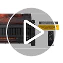 Electric Fireplace Log Set Infrared Heater with LED Flames and Remote Control