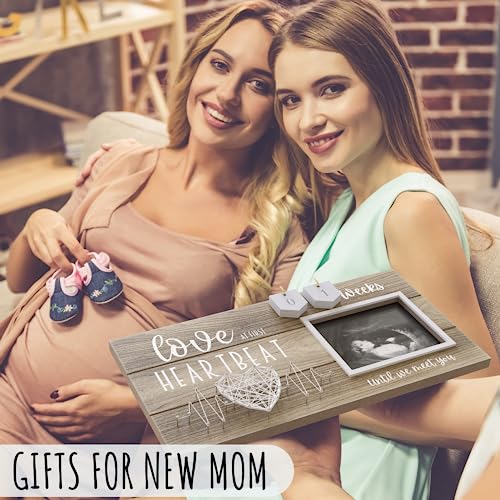 Baby Sonogram Picture Frame with Weeks Countdown for 4x3 Ultrasound
