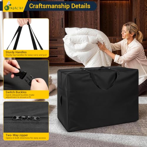 Heavy Duty Waterproof Folding Mattress Storage Bag for Twin & Twin XL