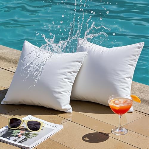 Phantoscope 18x18 Waterproof Outdoor Throw Pillow Inserts - 2 Pack
