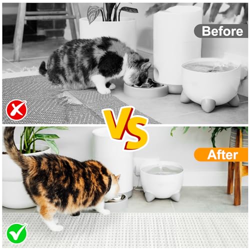Clear Cat Scratch Carpet Protector for Doorway - 12.2 x 43.3 Inch Plastic Mat