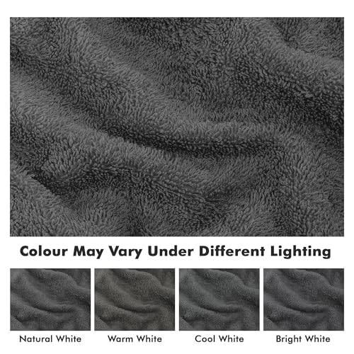Novo Home Dark Grey Cotton Face Towels Pack of 12 - Soft, Absorbent & Quick Dry