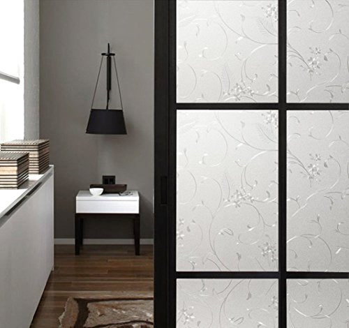 Window Privacy Film - Decorative Static Cling, 17.7"x78.7", UV Protection & Heat Control