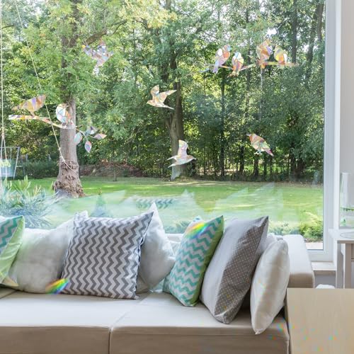 Rainbow Window Clings - Anti-Collision Bird Stickers (2 Sheets)