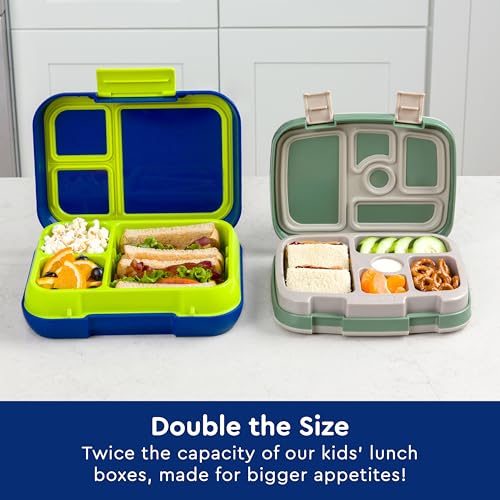 Leak-Proof Bento Lunch Box with Removable Divider for Kids & Teens, 5-Cup