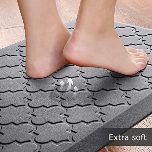 2 PCS Cushioned Anti-Fatigue Kitchen Mat Set, 0.47-Inch Thick Memory Foam