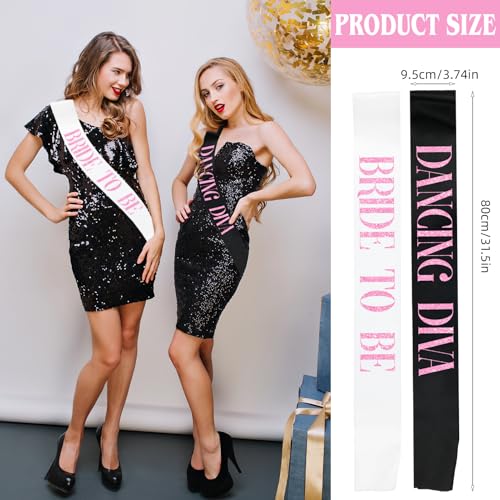10-Piece Bachelorette Party Sash Set, Bride to Be and Bridesmaid Sashes