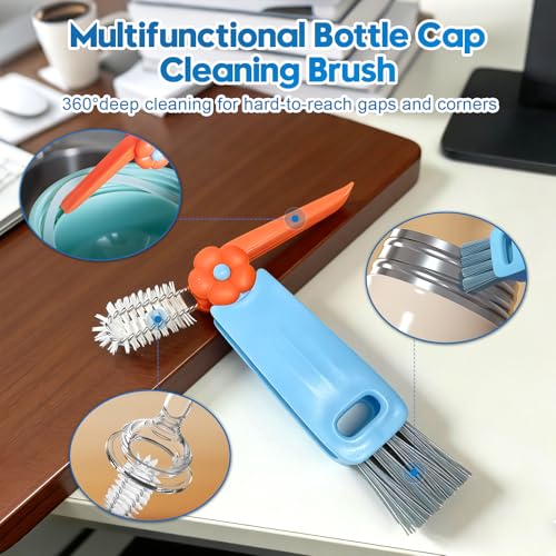 14-Piece Bottle Brush Cleaner Set for Water Bottles, Cups & Straws
