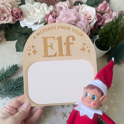 A Message From Your Elf Wooden Sign - Christmas Dry Erase Board