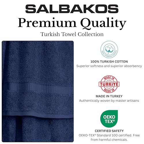 6-Piece Turkish Cotton Towel Set - Premium Absorbent Bath & Hand Towels