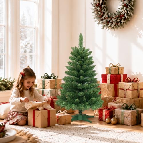 3ft Pre-Lit Tabletop Artificial Christmas Tree with Lights & Stand
